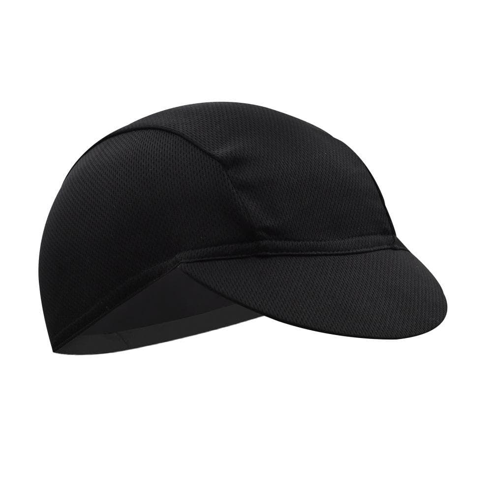 Summer Cycling Caps Sun protection Quick Dry Outdoor Breathable Bike Hat Mesh Fabric Bicycle Elastic Cap black