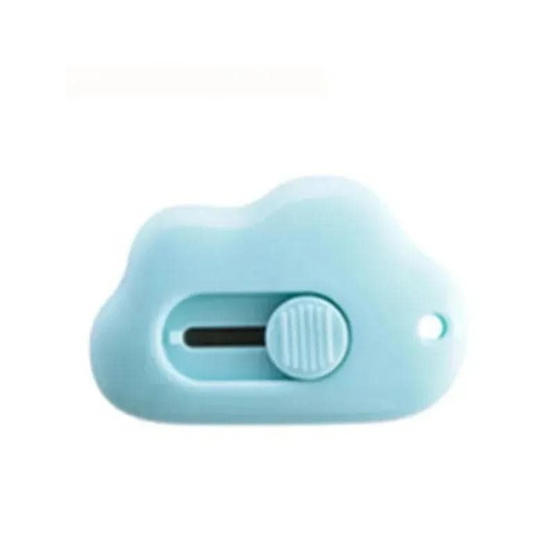Cute Rabbit Cloud Color Mini Portable Utility Knife Paper Cutter Cutting Paper Razor Blade Office Stationery Cutting Supplies blue