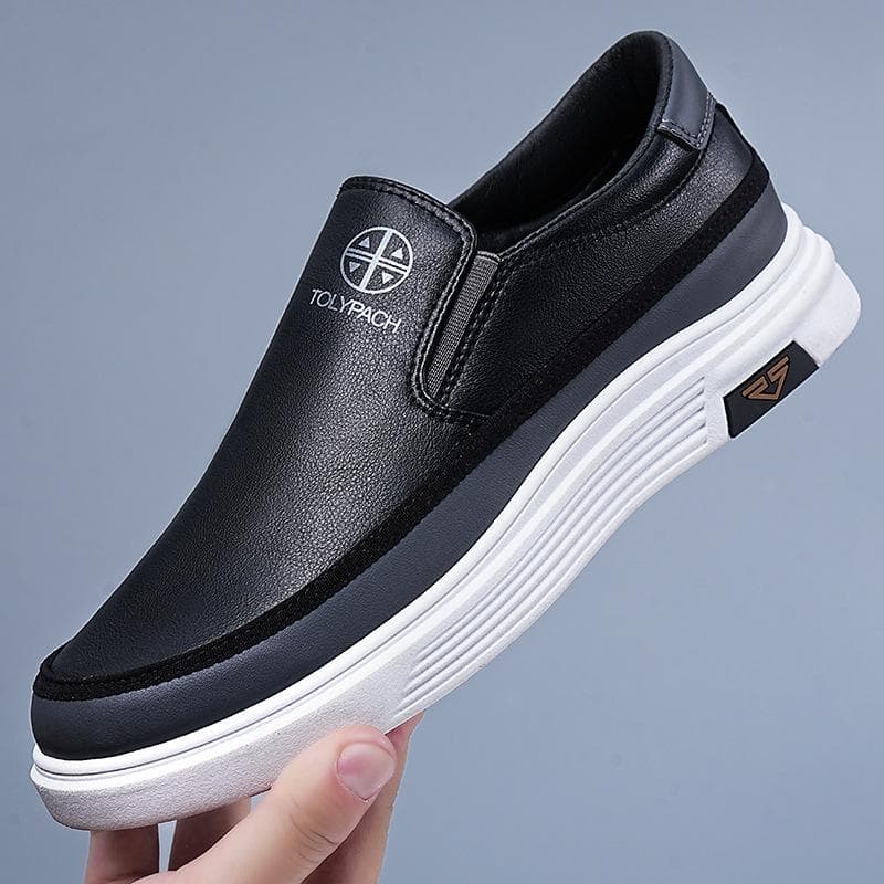 Men's Casual Shoes Korean Version Business Trend Casual Breathable Soft Bottom Men's Shoes Shoes 42 black