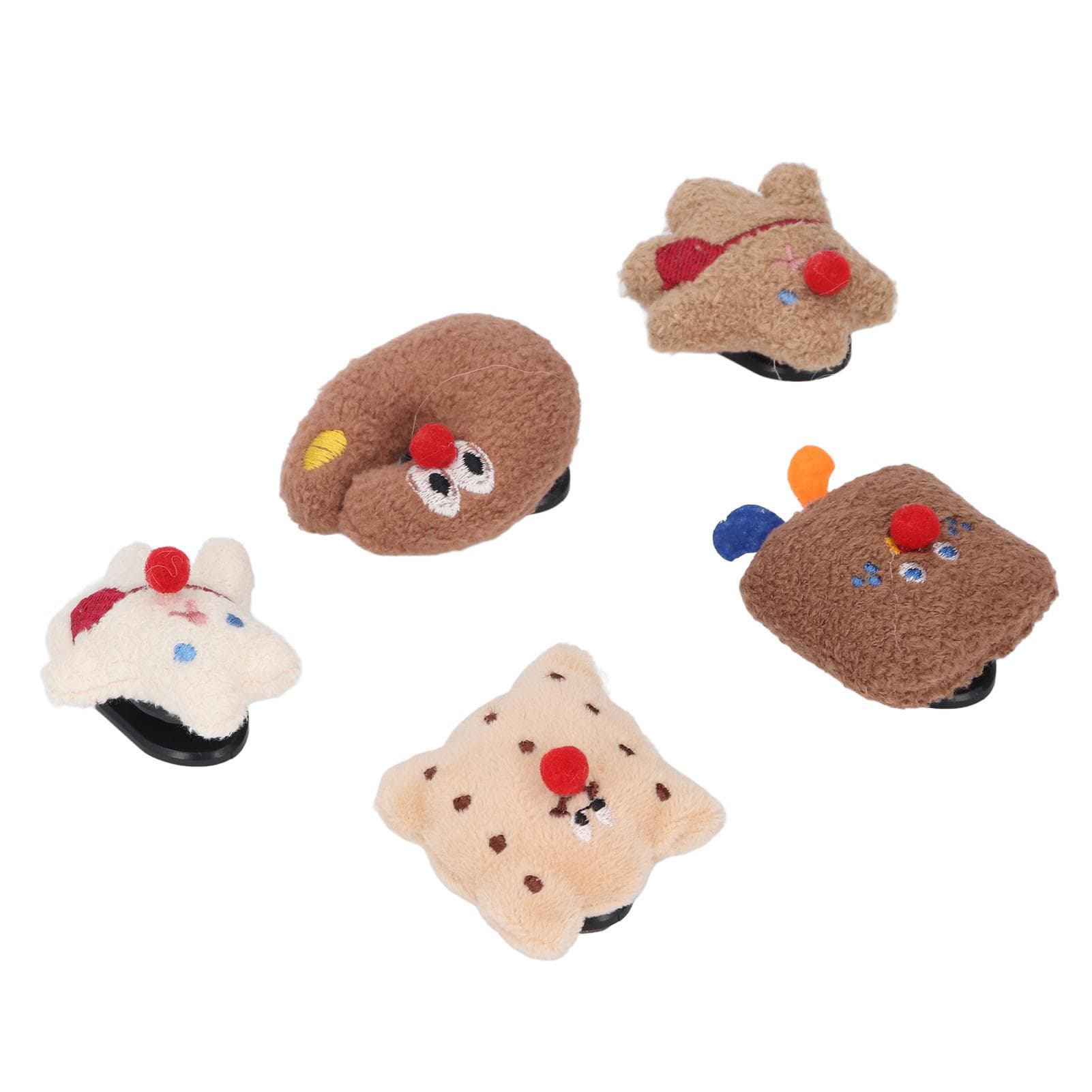 5Pcs Plush Cookie Toy Adorable Dashboard Figurine Decoration Car Interior Ornaments