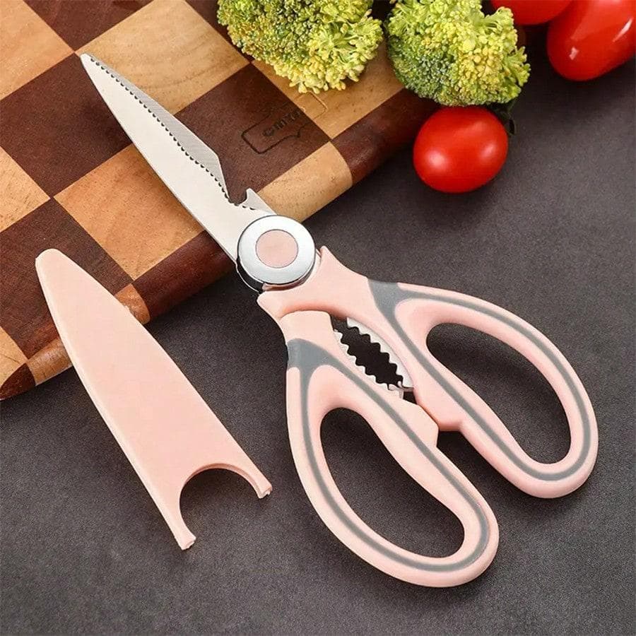1PC Stainless Steel Chicken Bone Kitchen Household Scissors For Cutting Bones And Meat, Multifunctional Multi-Purpose Labor-Saving Scissors one-size pink