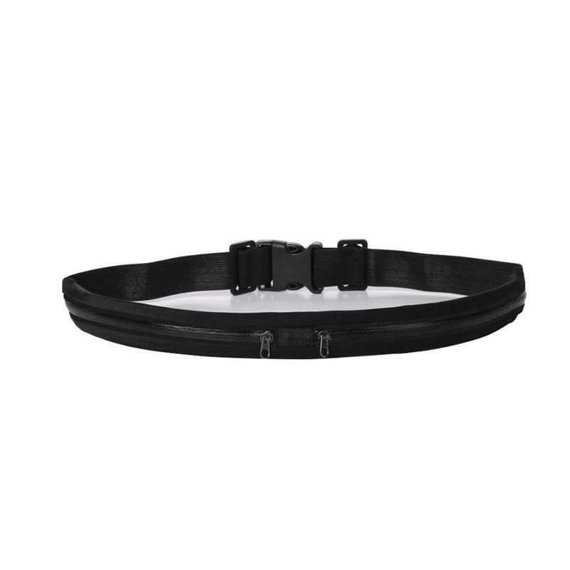 Beautiful Waist Sports Waist Bag Dual Outdoor Bag Sports Waist Pack Pocket Phone Running Pack New 1PC Elastic High Quality Sports Pouch Travel Belt double black
