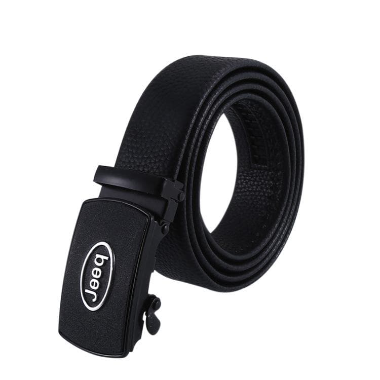 Casual Car Logo Automatic Buckle Green Belt Ground Marketing Scratch-Resistant Wear-Resistant Leather Belt 115cm