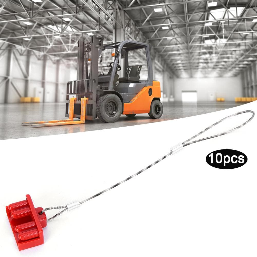 10Pcs Dust Cap for Forklift Connector Red Plastic Hard Texture Protection Cover 50A