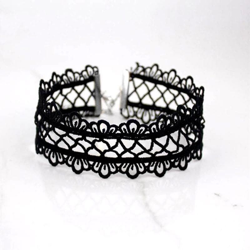 Summer Newest Fashion Jewelry Accessories Sexy Hollow Out Lace Black Choker Necklace For Couple black