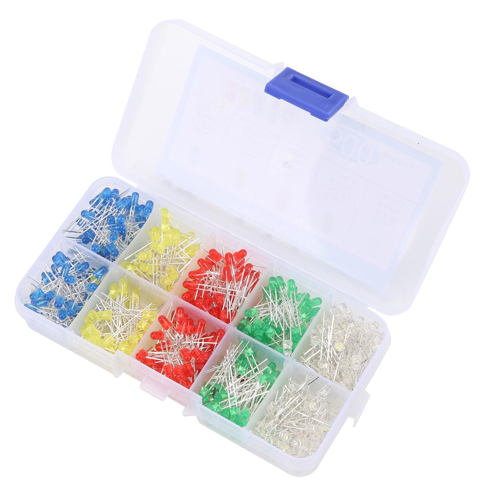 500Pcs LED Light Emitting Diodes Bulb Round Lamps Assorted Kits Box 5 Colors 3mm F3