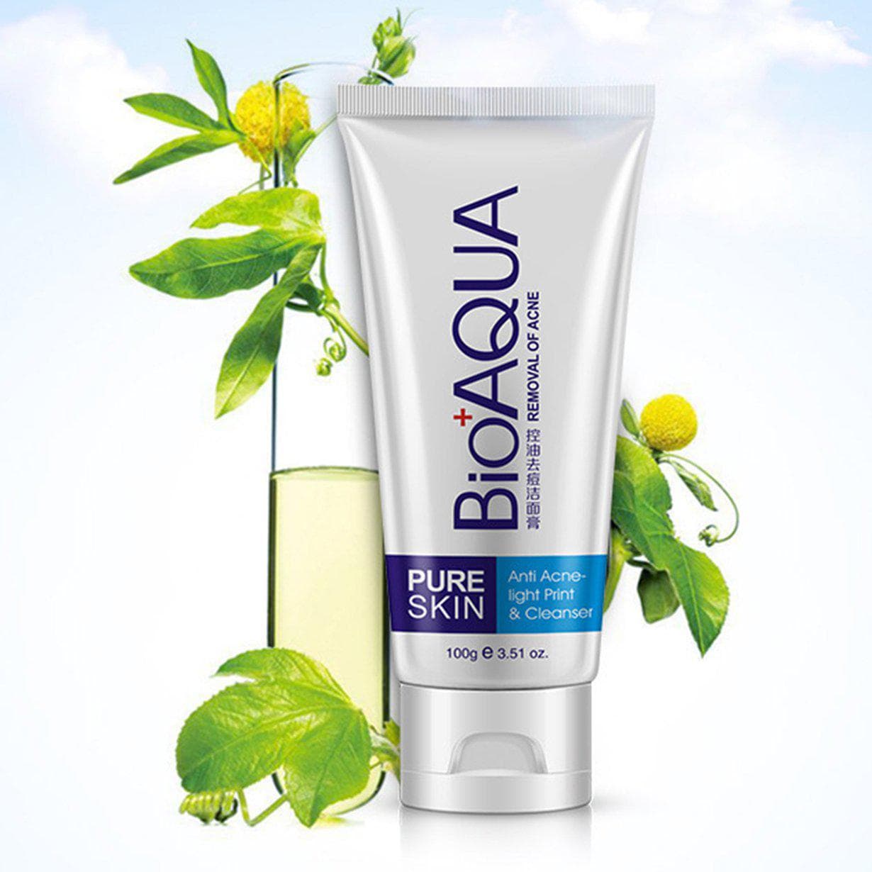BIOAQUA 100g Face Wash Cleaning Cream Moisturizing Brightening Facial Cleanser 100g
