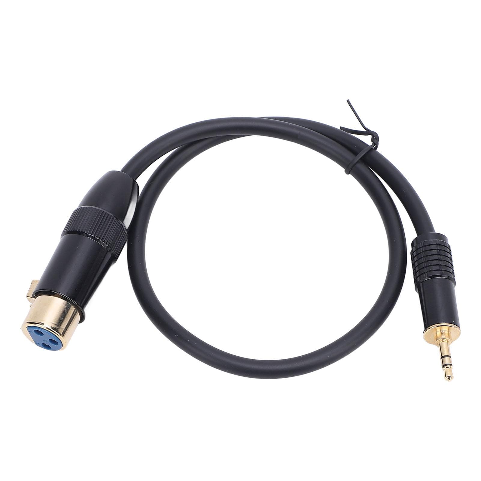 XLR to 3.5mm Cable 1.6ft 3.5mm 18 Inch Stereo Male to XLR Female Cable for Phone Laptop Speaker