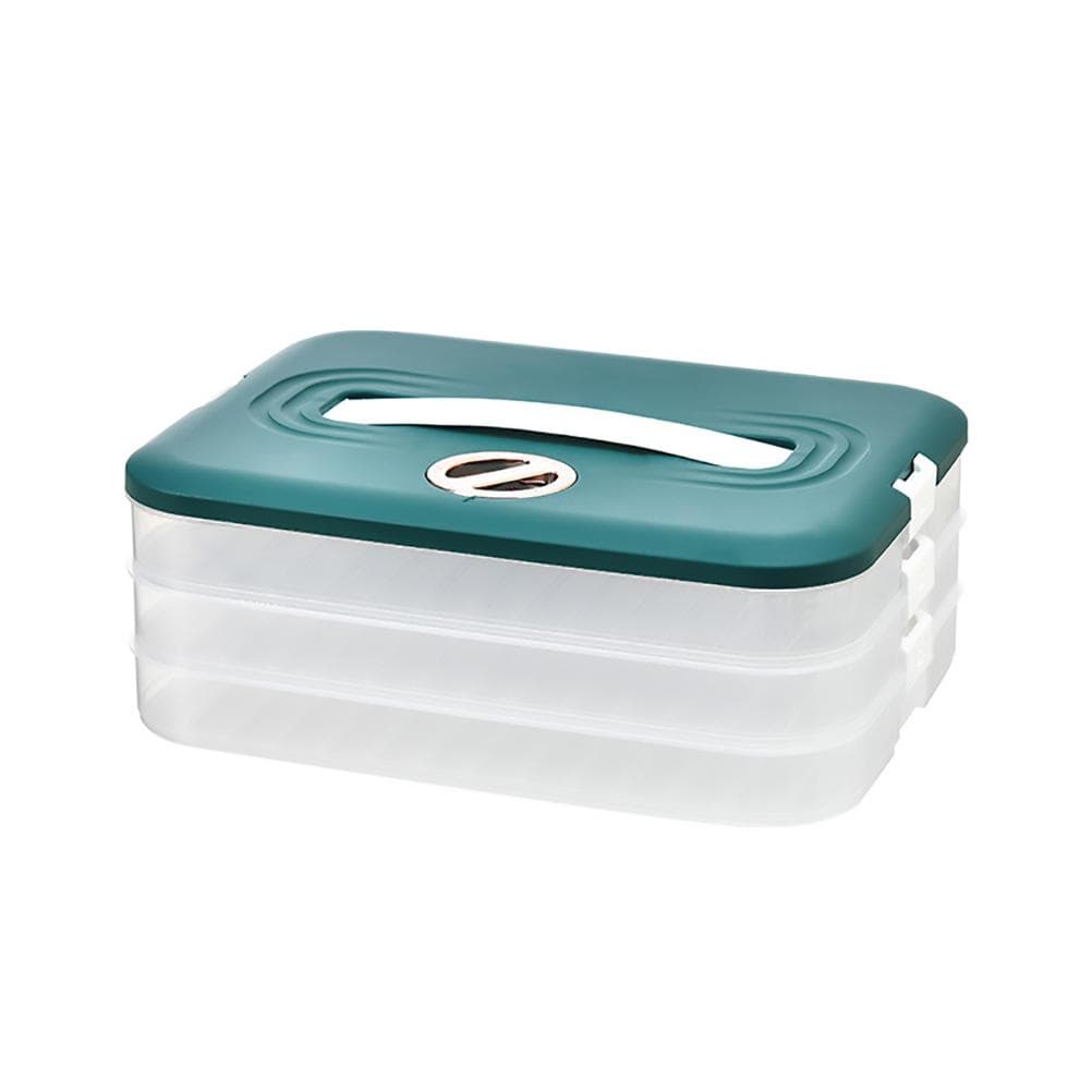 Refrigerator Food Shelf Dumpling Storage Box 3 Layered Stackable Food Storage Box Tray Container As shown in the figure