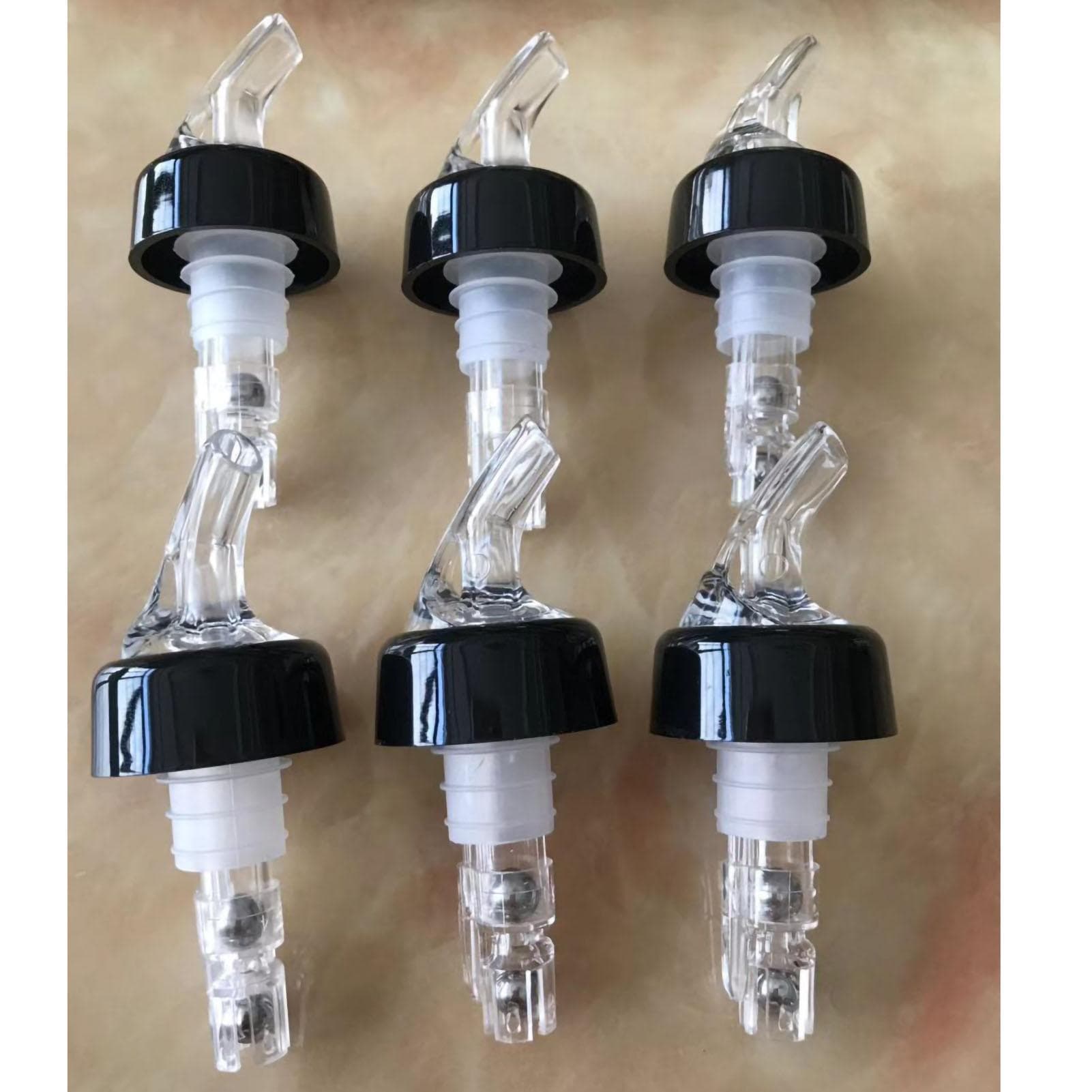 6pcs Bottle Pourers Spout Food Grade Plastic Liquid Dispenser Bottle Nozzle Barware For Wine white
