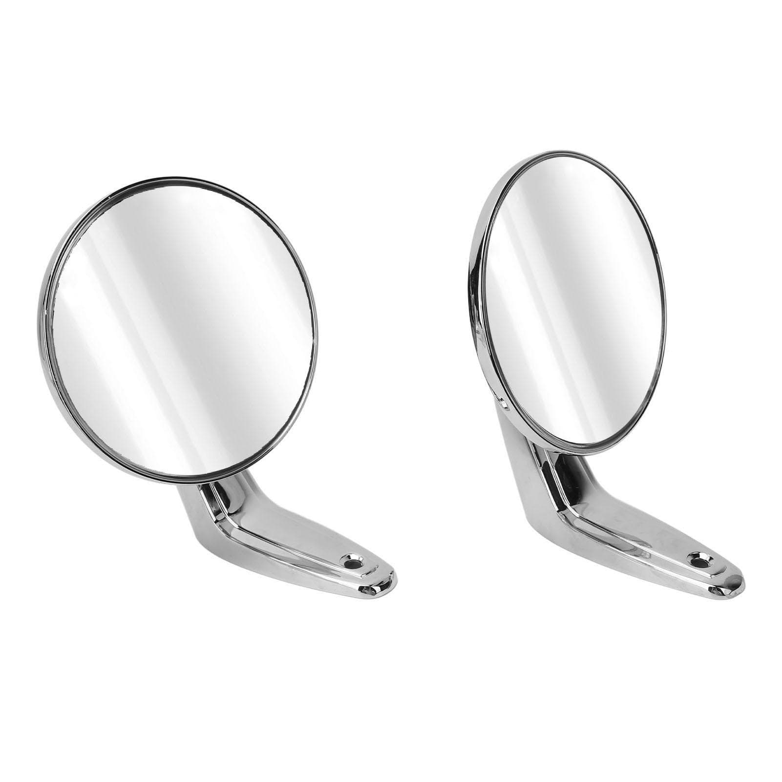 Car Door Side Mirrors Manual Folding Silver Zinc Alloy Chrome Plating 2802834 for Belvedere Fury