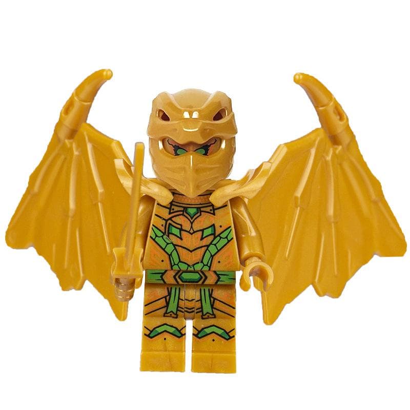 Dragon Form Gold Building Block Doll Boy Educational Toy