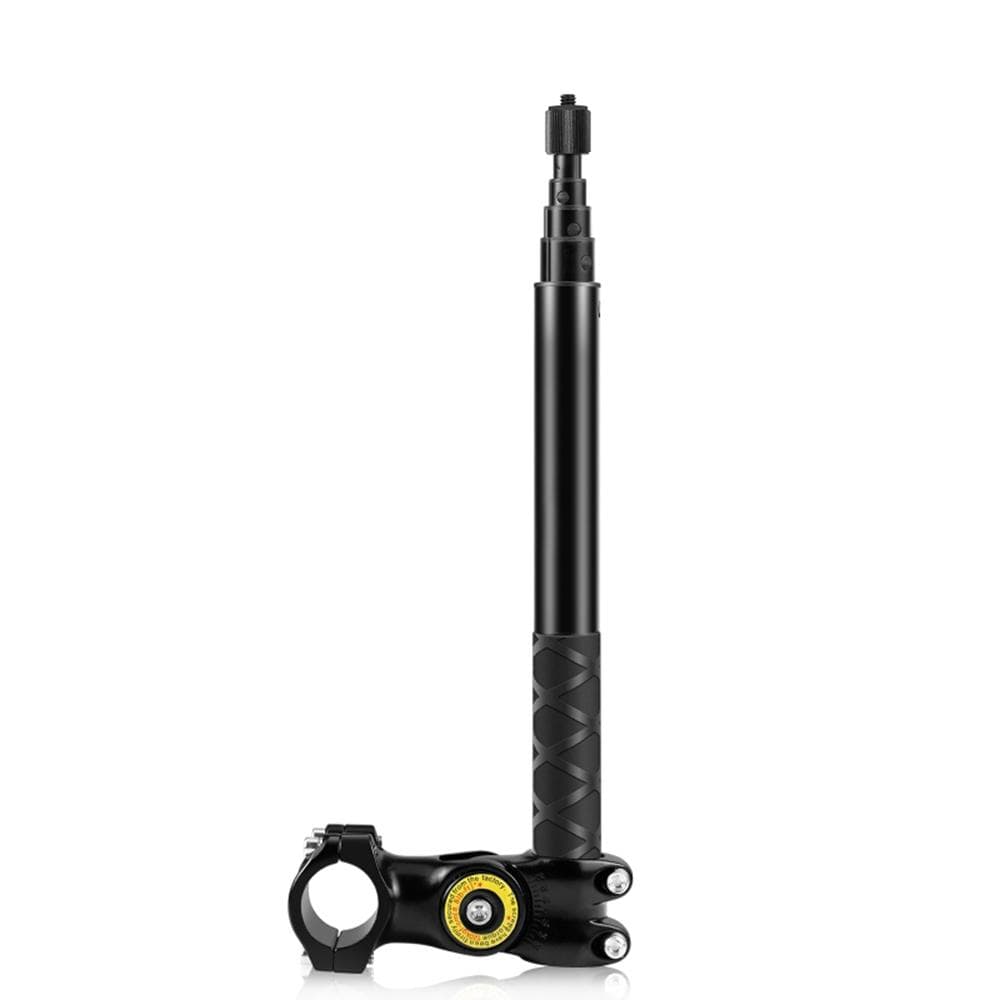 Motorcycle Bike Selfie Stick Handlebar Mount Camera Bracket 27.9cm-113.5cm Adjustable Length with black