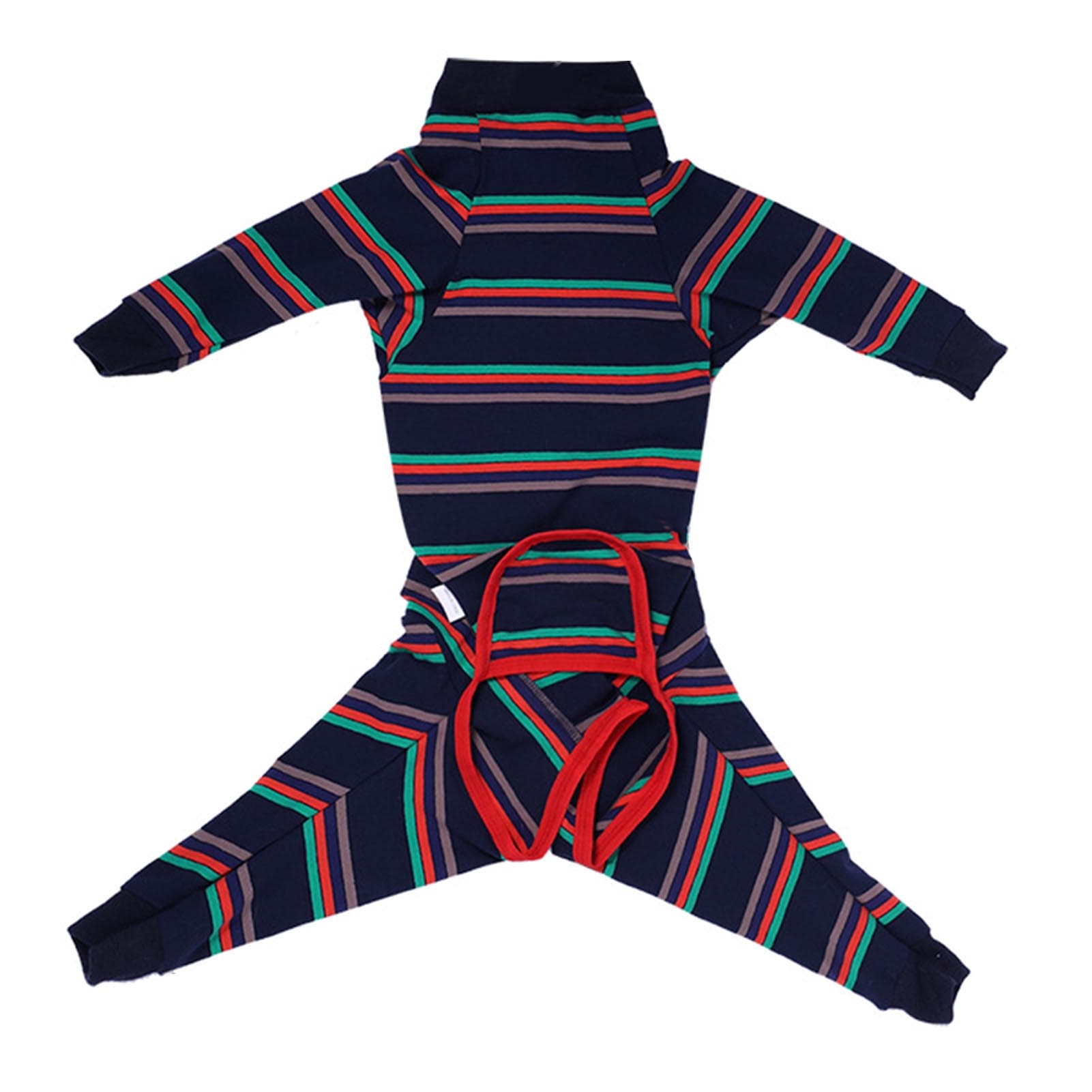 Dog Recovery Suit Autumn Fully Wrapped Prevents Licking Stretchy Breathable Pet Surgical Recovery S(for 2-4kg) dark blue