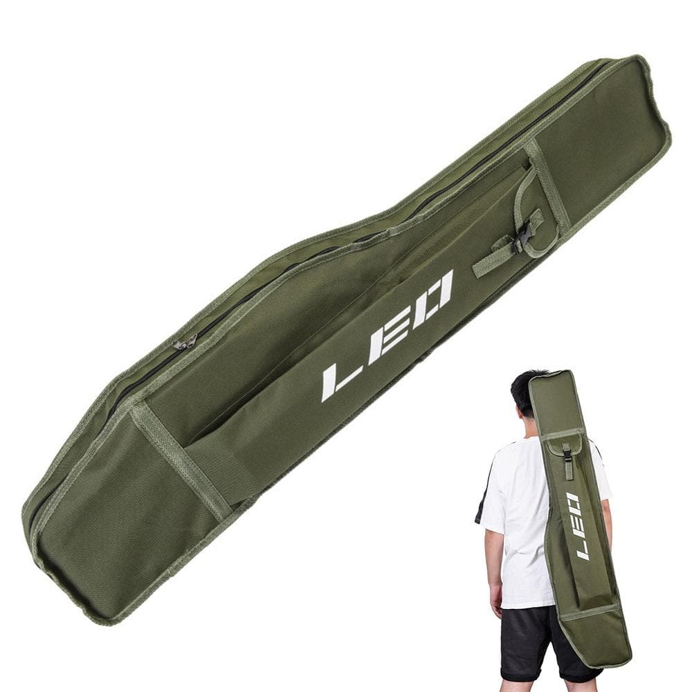 1.2M Fishing Bag Folding Fishing Rod Reel Bag Fishing Pole Tackle Case Storage Bag Travel Shoulder army green