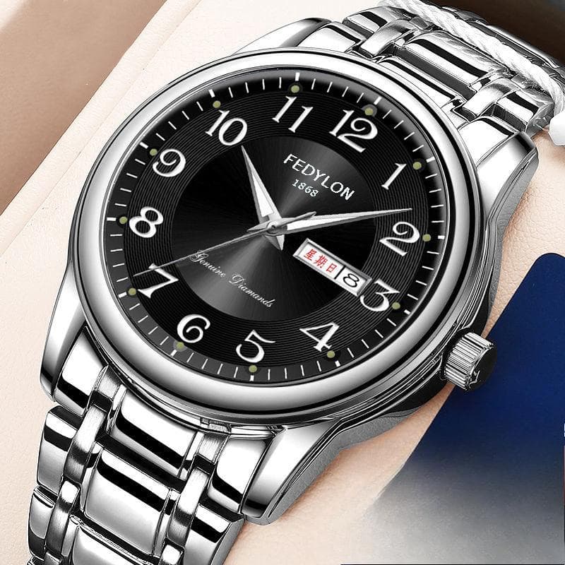 Middle-aged and Elderly Elderly Watch Men's Non-mechanical Watch Digital Waterproof Luminous Electronic Quartz Men's Watch minimum