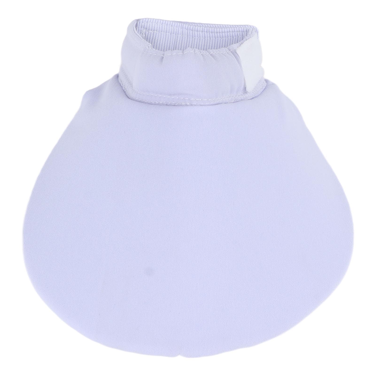 Pet Bib Soft Lightweight Adjustable Prevent Licking Bite Hook and Loop Closure Cat Saliva Towel M light blue