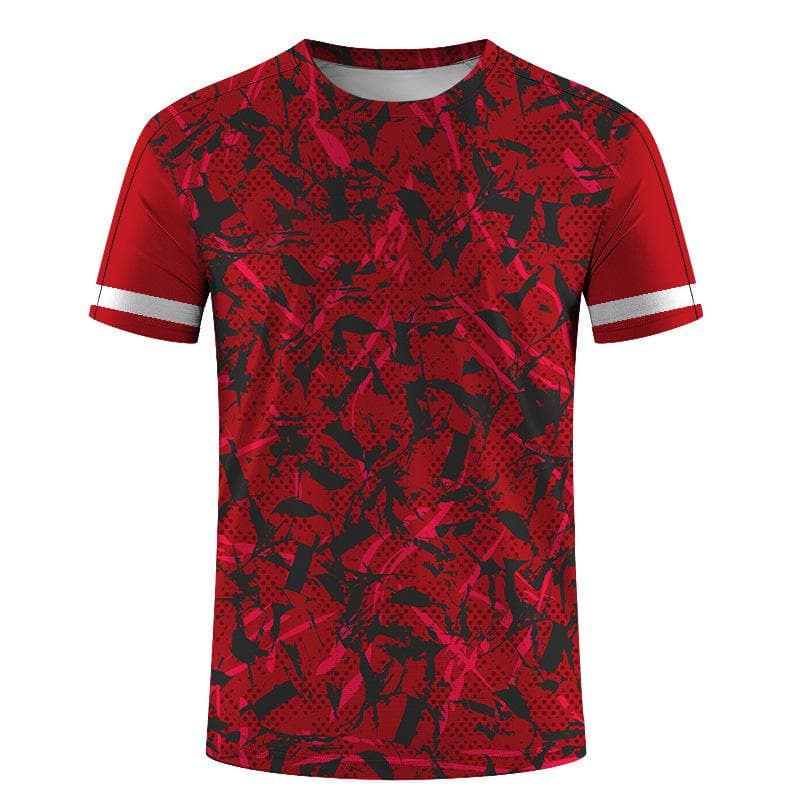 New Summer Men's Sports Top 3D Digital Printed Loose Short Sleeve Round Neck T-shirt M