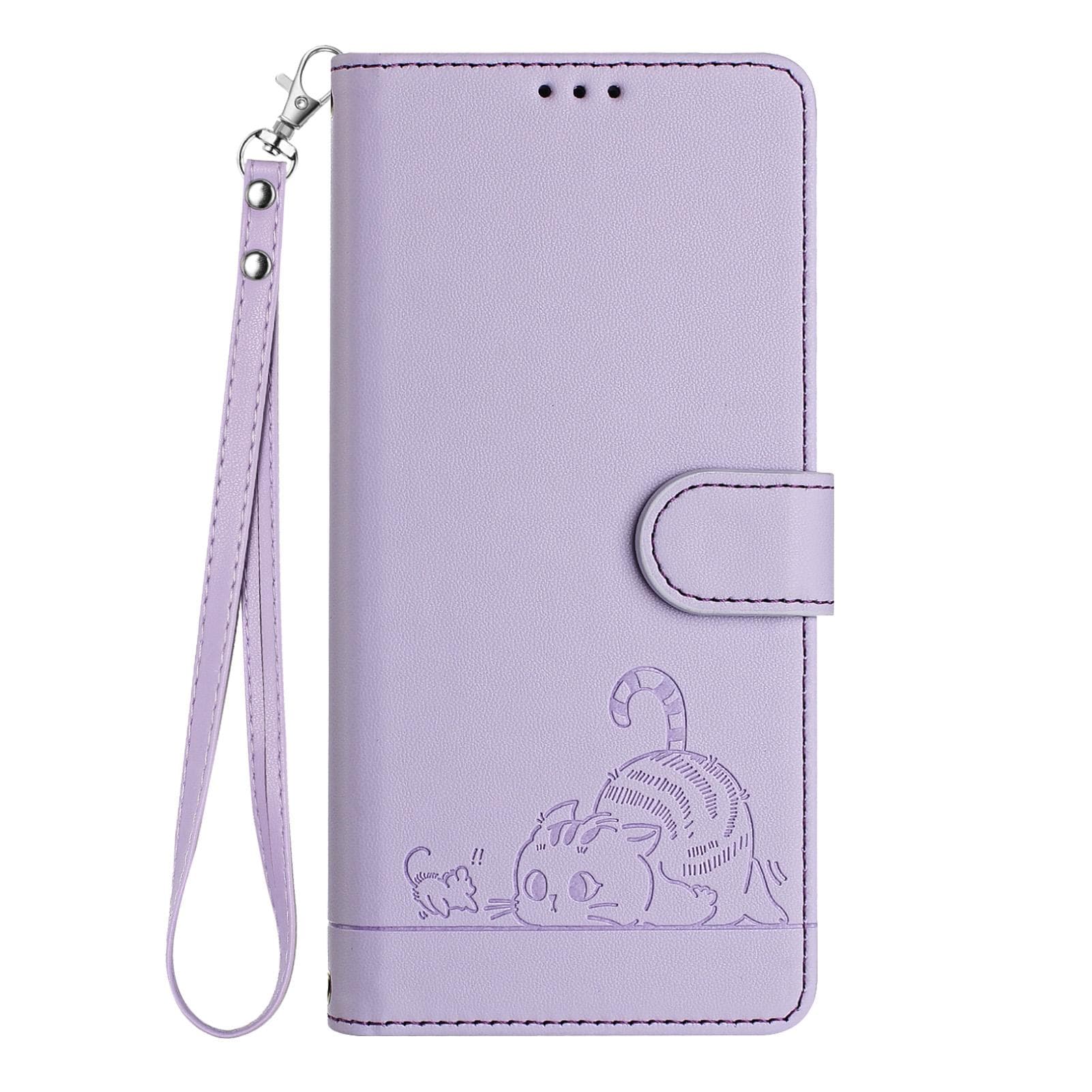 Leather wallet case for Motorola Moto G72, G53, G13, G23, G73, G14, G54, G84, G04, G24, G34 Moto G04 4g lavender