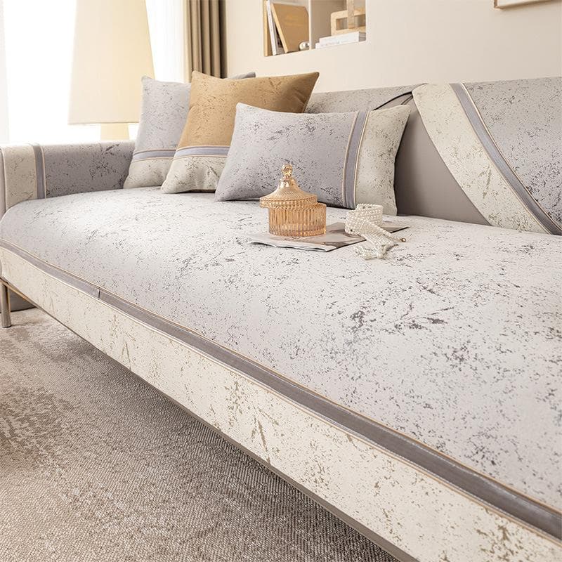 White Wide Edge Sofa Cover for Living Room Non-slip Sofas Towel Couch Covers L Shaped Corner Sofa Mat Seat Pad Modern Home 70x70cm 1pcs