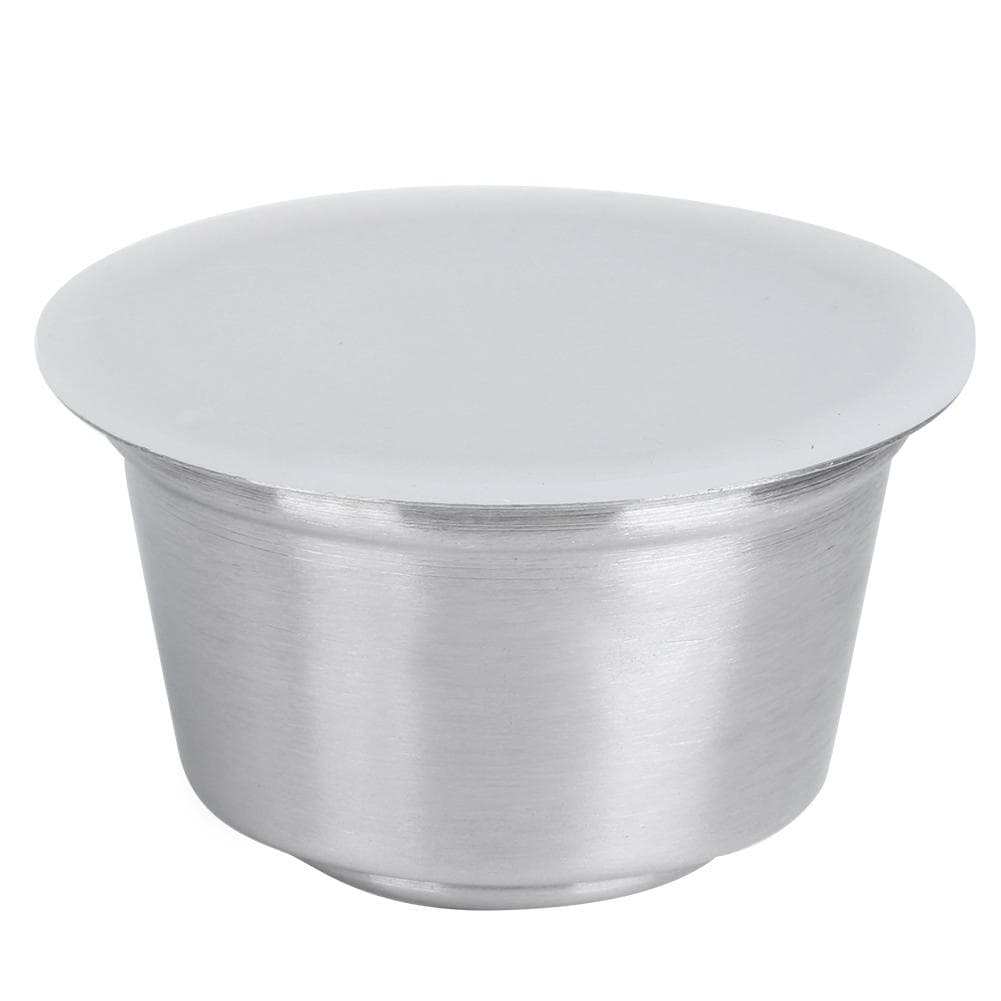Stainless Steel Reusable Refillable Coffee Capsule Cup Fit for Dolce Gusto Coffee MakerWhite L white