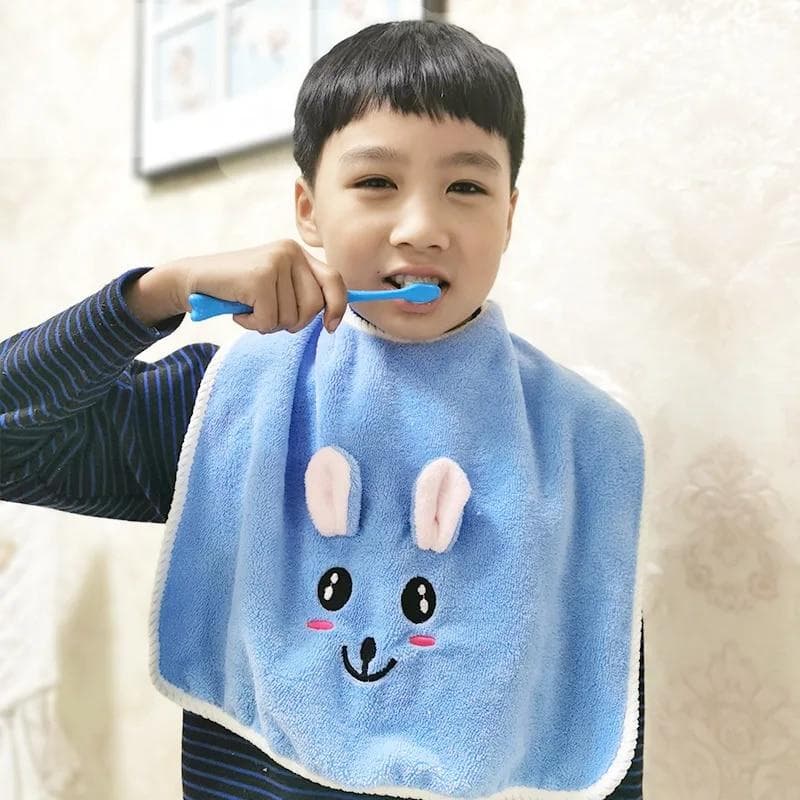 1pc Baby Bibs for Children Washing Face Towel Soft Salive Towel Boys Girls Learning Brushing Teeth Towel for 3 To 8 Years Kids