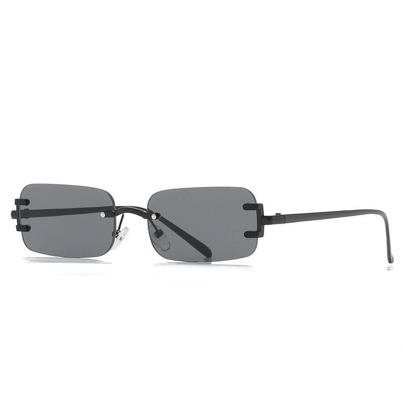Rimless Square Sunglasses Women Men Luxury Brand Design Trend Fashion Vintage Metal Shades UV400 As the picture