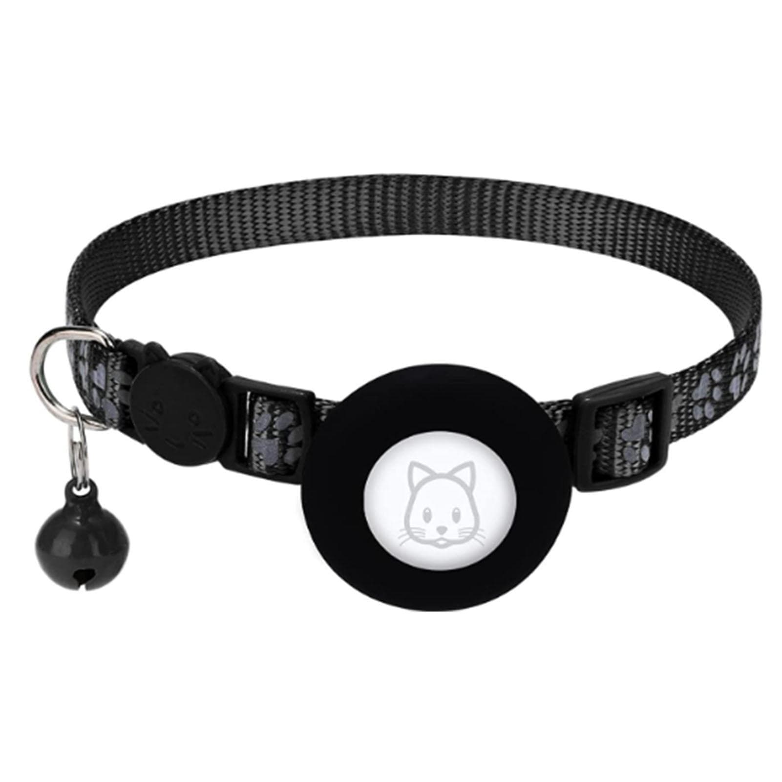 Locator Cat Collar Prevent Lost Reflective GPS Cat Collar with Safety Buckle and Bell for Small Pet