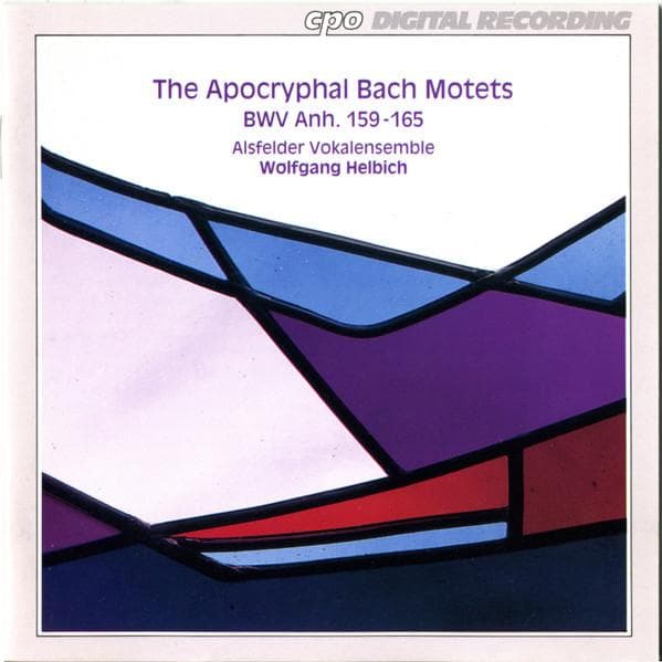 CD UNKNOWN - Bach: Bach's Forged Motets BWV. Anh 9992352 cpo 1994 Japan Classical Used