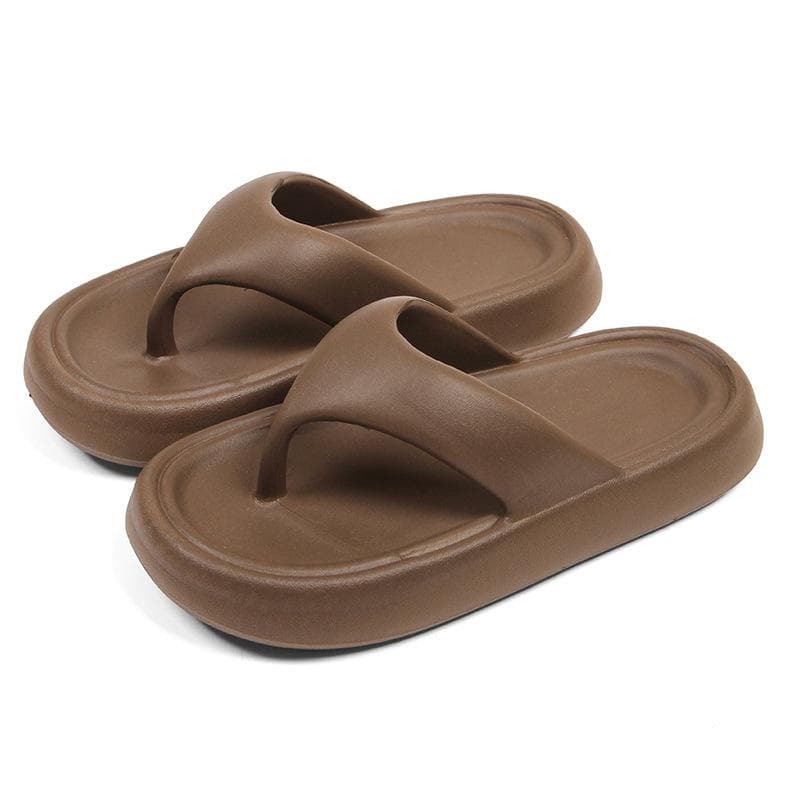 Summer Flip Flops Slippers Unisex Thick Bottom EVA Anti-slip Shower Slippers Indoor Home Slippers Indoor And Outdoor Beach Slippers 40-41 brown