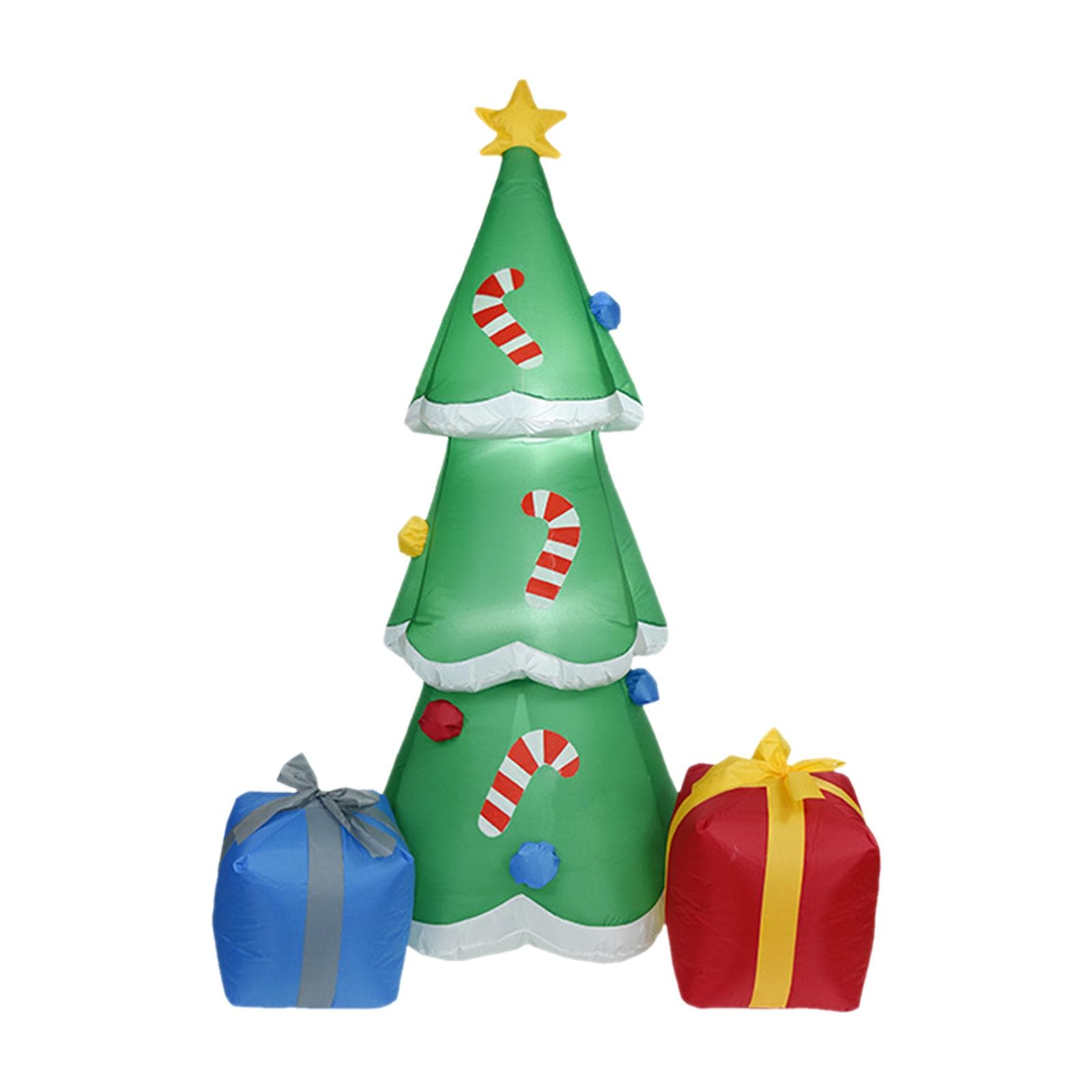 6FT Christmas Inflatables Xmas Tree with Gift Boxes Shaped LED Blow Up Xmas Inflatable Props With US Plug