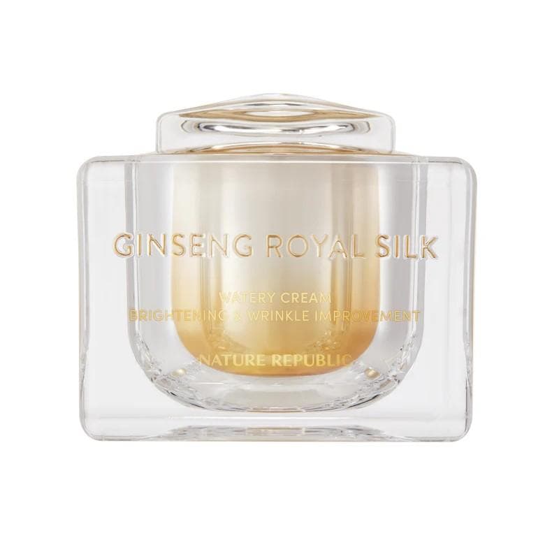 Nature Republic Ginseng Gold Silk Watery Cream 60g-6 Years Korean Ginseng, Anti-Aging Moisturizer for Skin, Wrinkle Care with Ginseng Saponins 1ea
