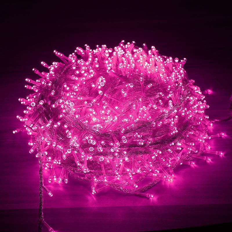 10-30M Led Fairy String Lights Christmas Tree Decorations Indoor Xmas for Garden Outdoor Waterproof Party Festoon 30M 300LED-EU Plug pink