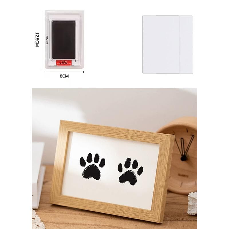 Creative Wooden Baby Handprint Footprint Pet Cat Dog Paw Print Memorial Photo Frame Diy Picture Frame Baby Imprint Mud Newborn Souvenir Gift