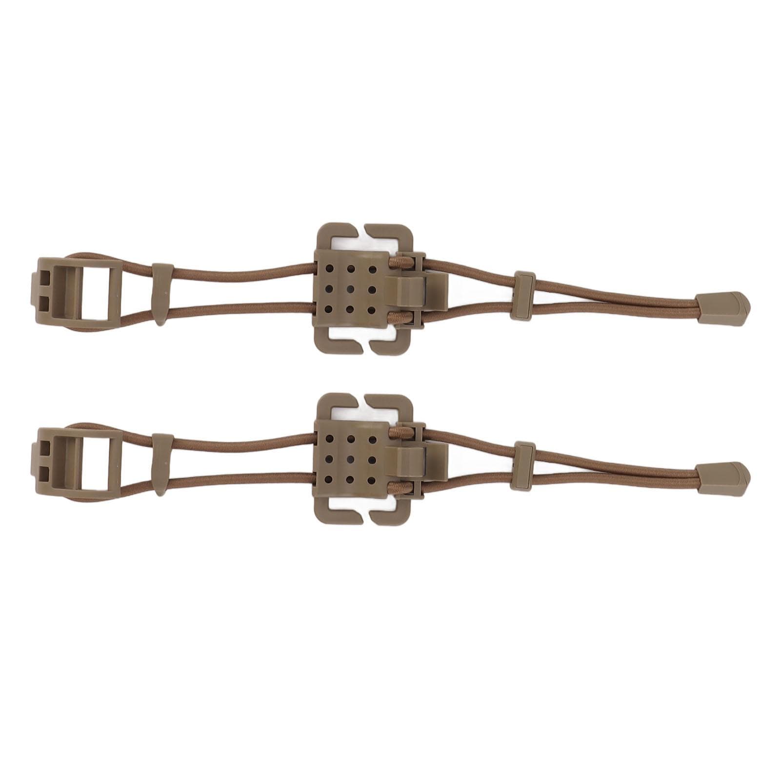 2Pcs Backpack Binding Clip MOLLE Gear Organizer Fastener Elastic Binding Buckle Carabiner Clip Bags khaki