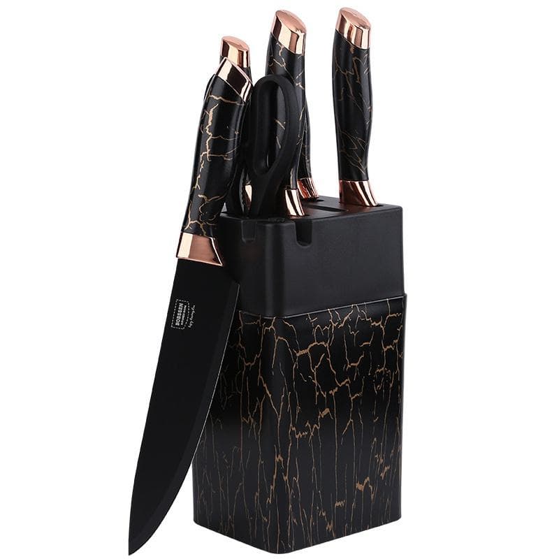 Kitchen Slicing Knife Kitchen Knife Set Utility Slicing Knife Stainless Steel Chef Knife Cleaver Knife Fruit Knife Cooking Tools black