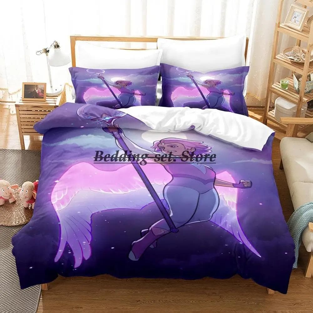 She Ra And The Princesses Of Power Bedding Set Single Twin Full Queen King Size Bed Set Bedroom Duvetcover Sets Anime EU Double 200x200cm