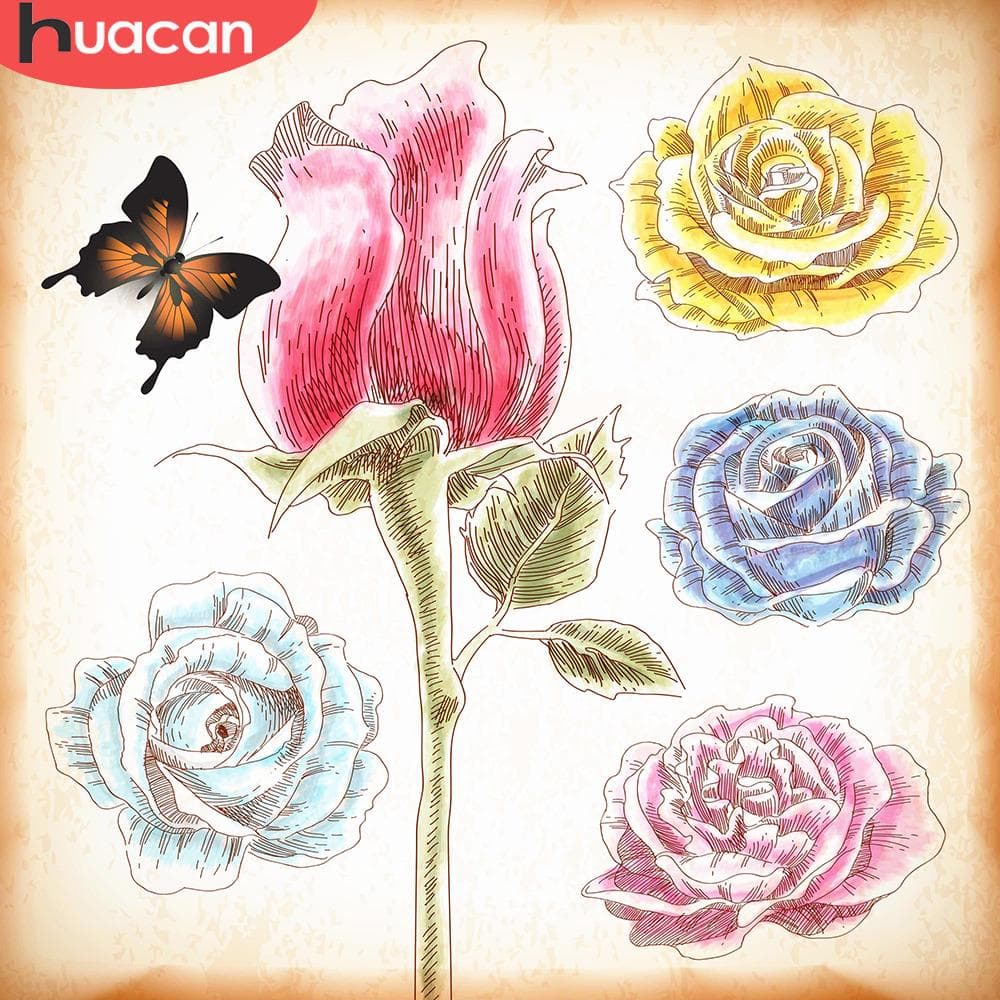 Diamond Embroidery Flowers Diamond Mosaic Sale Flower 5d Diamond Painting 30x30