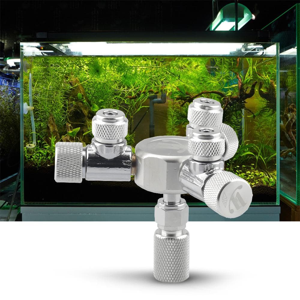 Aquarium Tank CO2 Splitter Regulator Distributor Needle Fine Adjusting Valve for CO2 Regulator with 6 Way Outlets 3 Way Outlets
