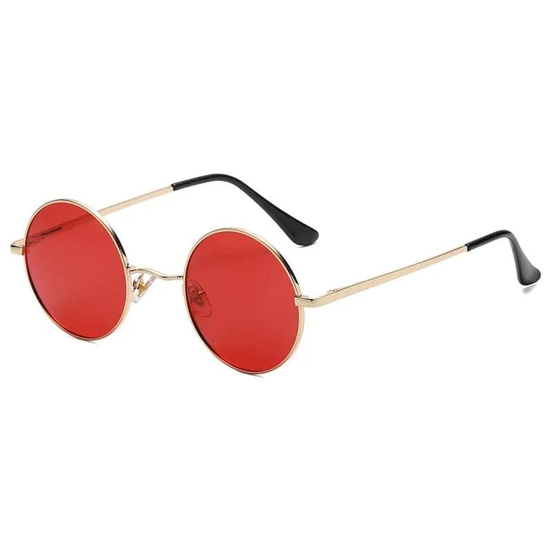 Classic Small Round Sunglasses UV400 for Men Women Retro Vintage Circle Hippie Sun Glasses As Picture
