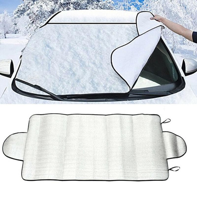 Car Windshield Snow Cover Winter Frost Shield Sunshade Glass Protector 150x70cm silver