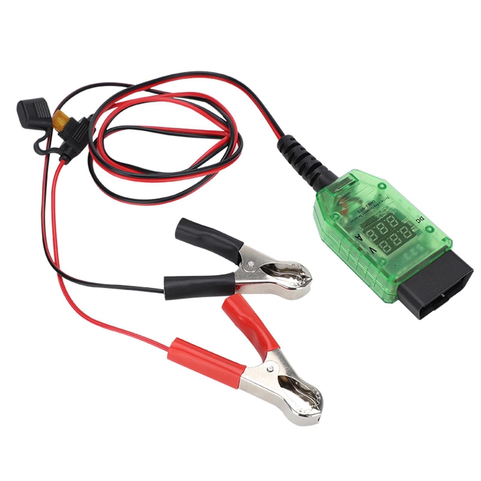 Automotive Battery Tester Dual Digital Voltage Current OBD Connector LED Indicator High Insulation multicolour