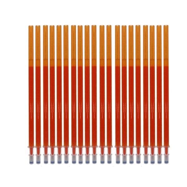 20Pcs/lot 0.5mm Erasable Pen Refill Rod Set Washable Handle Blue/Black/Red/Orange Ink Magic Gel Pen for School Office Supplies Tools 20PCS orange