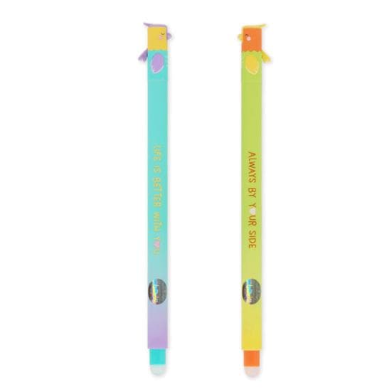 Erasable Pen Set Valentine's Day 2026 Gel Pens Smooth Writing Reusable Thermal Ink Holiday Card Pen for Love Cards Holiday Gifts 2pcs