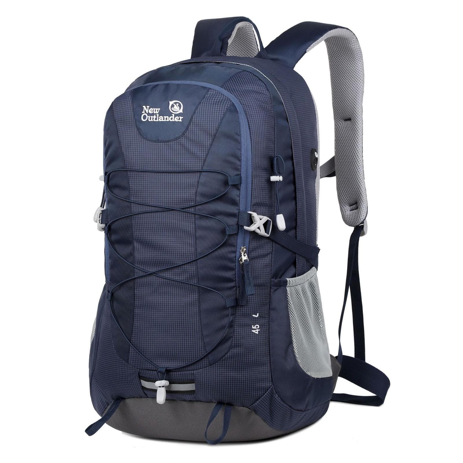 45L Hiking Backpack Lightweight Outdoor Camping Travel Backpack Daypack for Men and Women dark blue