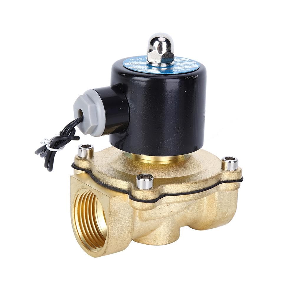 DC 12V 1 inch Brass 2Way 2Position Electric Solenoid Valve Magnetic Air Normally Closed