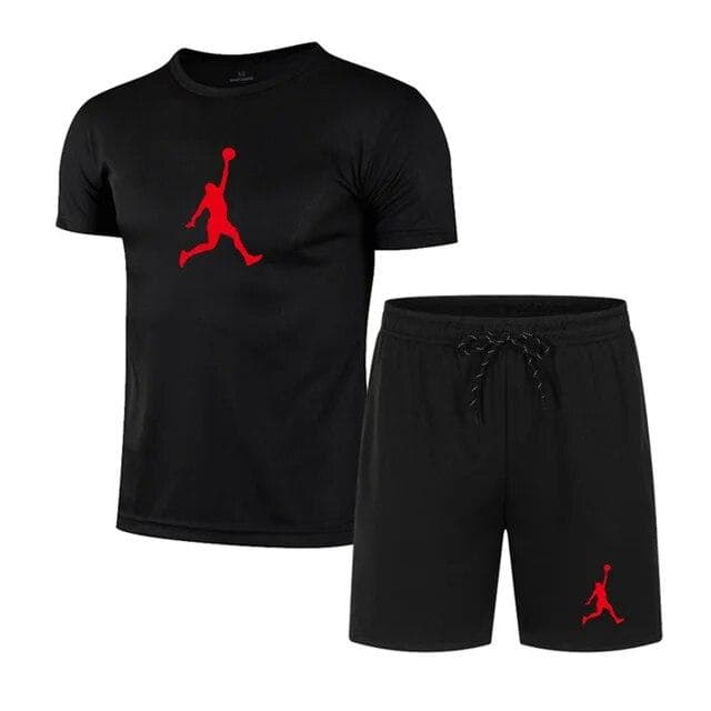 Summer Popular Men's T-shirt+shorts Suit Men Sports Suit Printing Casual Fashion Short-sleeved T-shirt Set Men Joggers Suit Set S