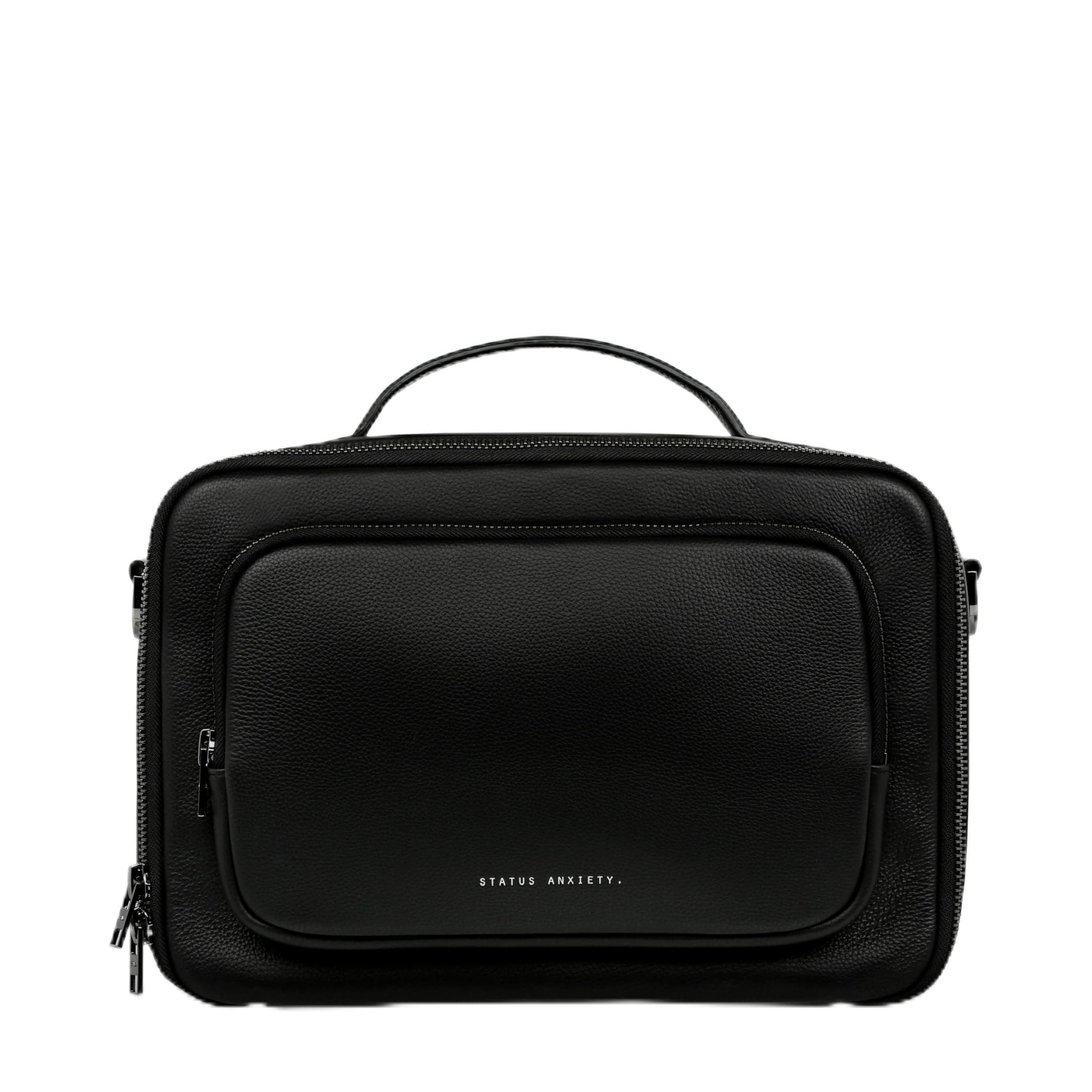 Status Anxiety NOSTALGIA Camera Shoulder Bag for Crossbody Gear Leather Cowhide Korean Black Bag, Women, Bag, Storage, Bag, Leather, Leather, black