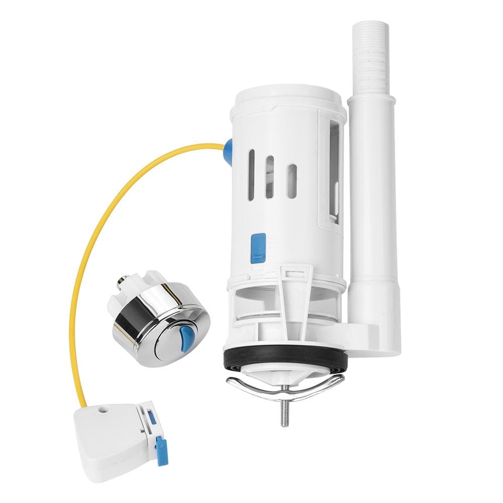 ABS Toilet Fitting Push Button Dual Drain Flush Valve Water Tank Accessory (One Piece Toilet)