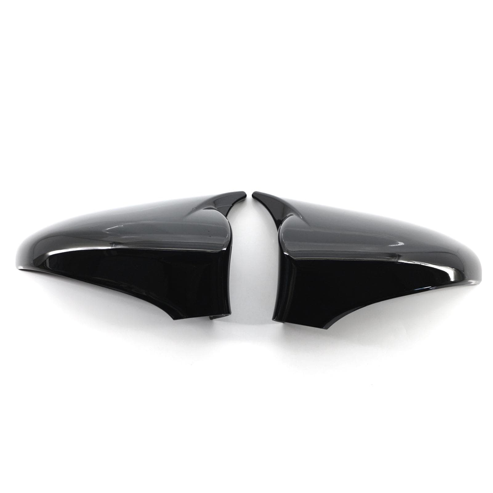 Pair of Side View Mirror Covers Shells Cap Replacement for Lexus Self-Adhesive black
